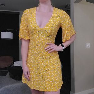 Minkpink Yellow Minidress